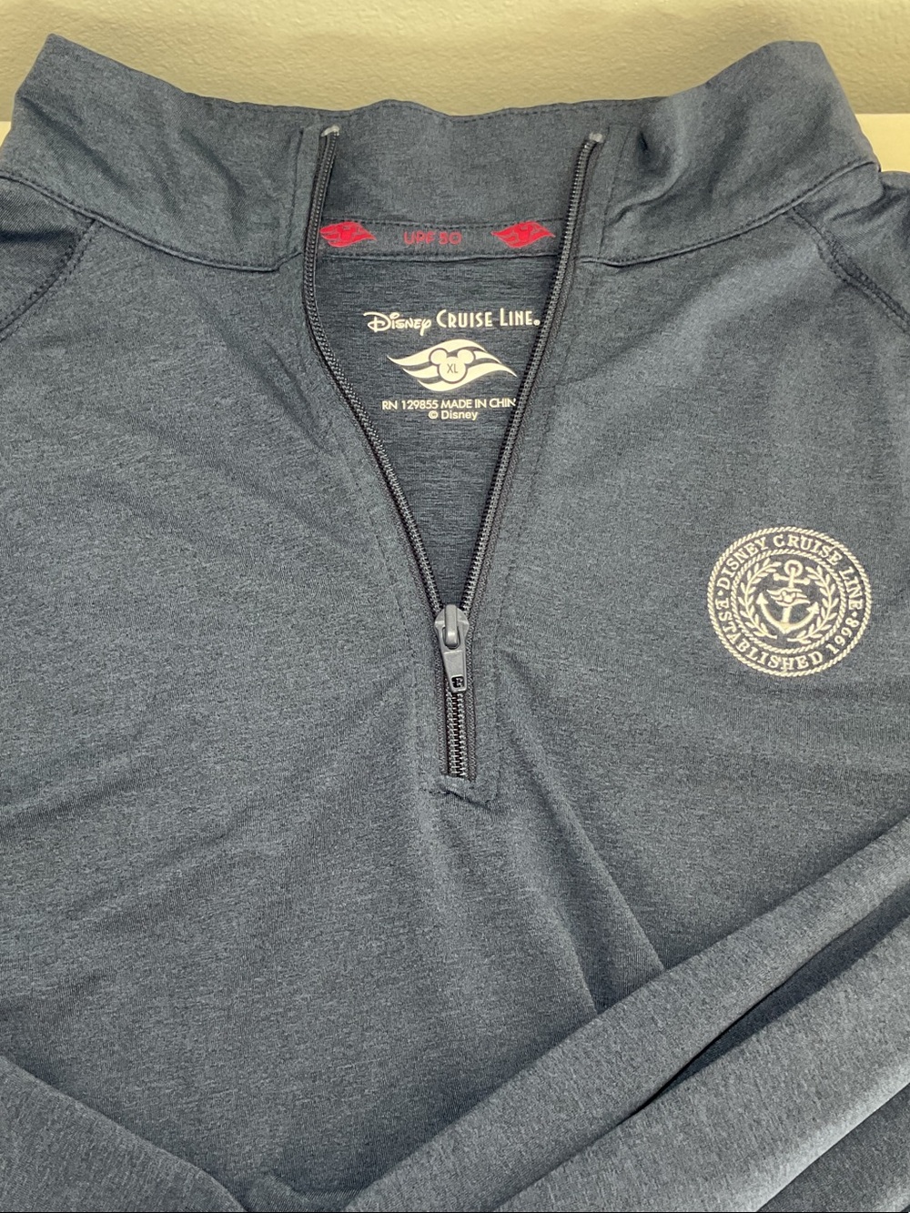 Disney Cruise Line Men's Navy Quarter-Zip Pullover